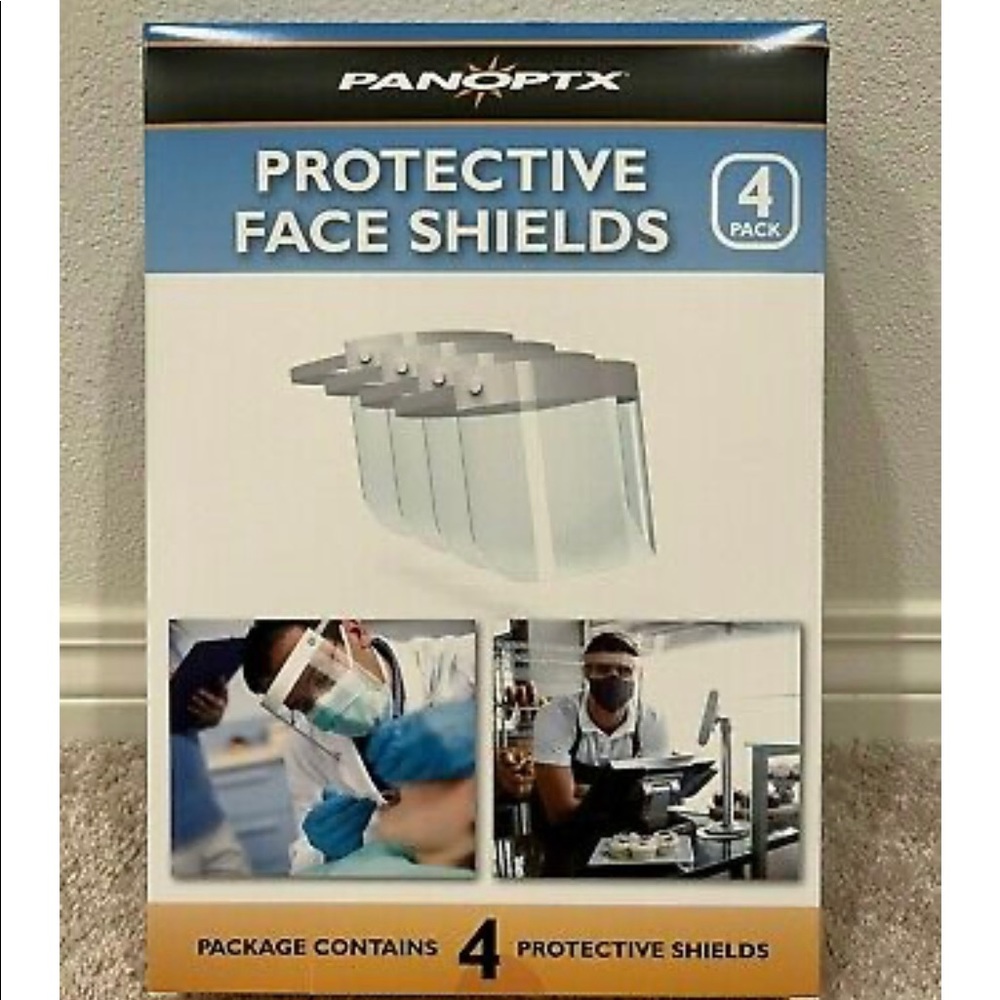 PANOPTX  Protective Face Shields individual 4 pack